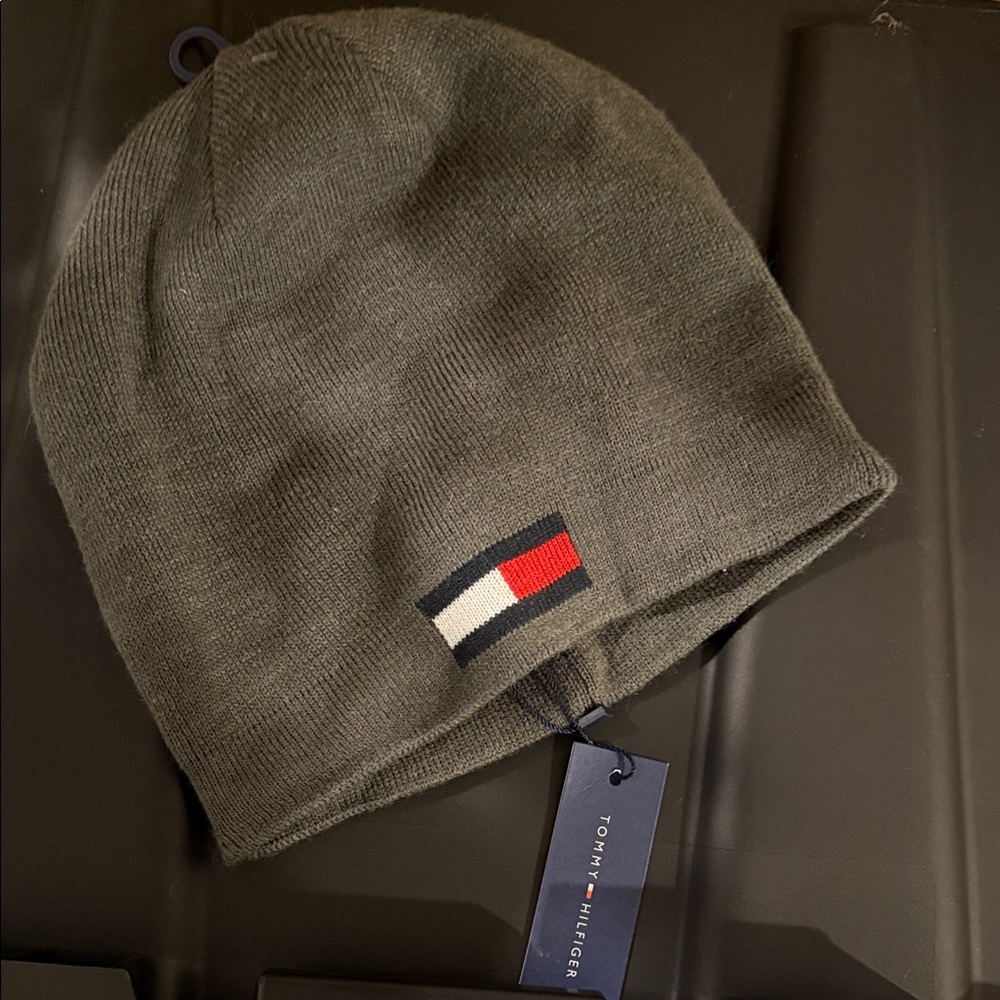 Tommy Hilfiger Khaki Knit Beanie